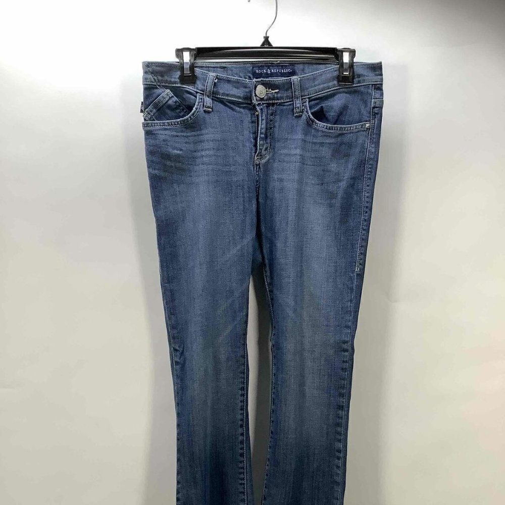 Rock & Republic Medium Wash 5 Pocket‎ Design Pocket